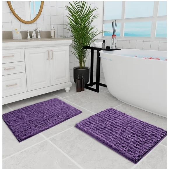 Shower Curtain And 2 Rugs - Picture 2 of 2